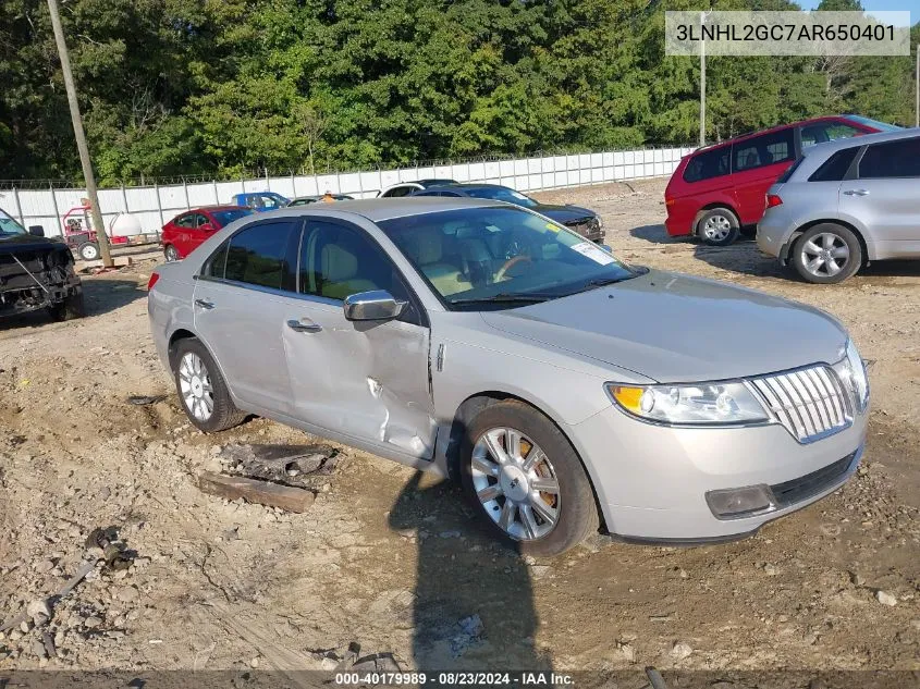 2010 Lincoln Mkz VIN: 3LNHL2GC7AR650401 Lot: 40179989