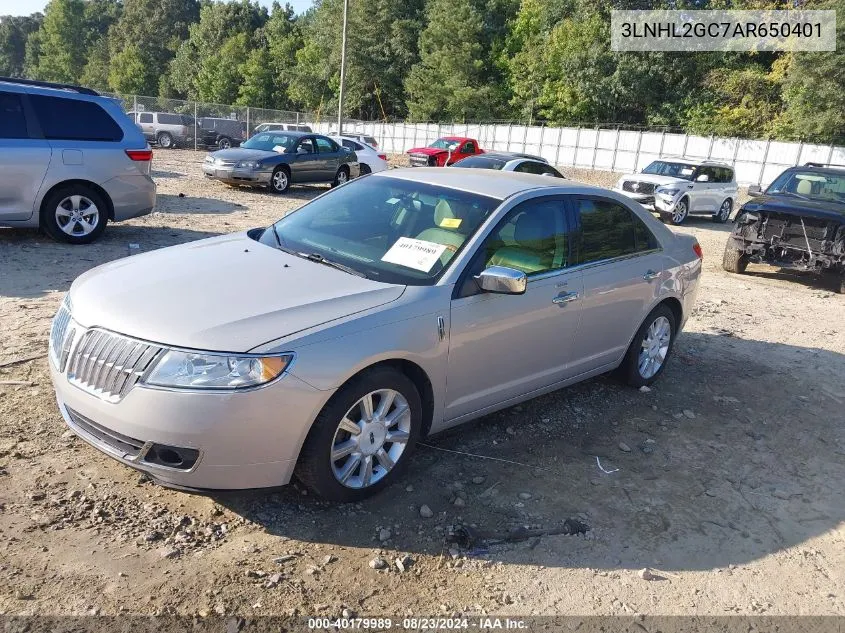 2010 Lincoln Mkz VIN: 3LNHL2GC7AR650401 Lot: 40179989