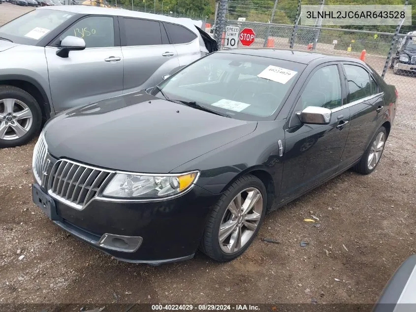 2010 Lincoln Mkz VIN: 3LNHL2JC6AR643528 Lot: 40224029