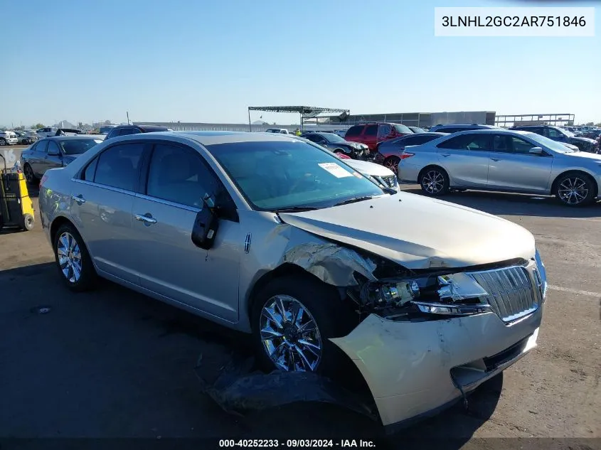 2010 Lincoln Mkz VIN: 3LNHL2GC2AR751846 Lot: 40252233