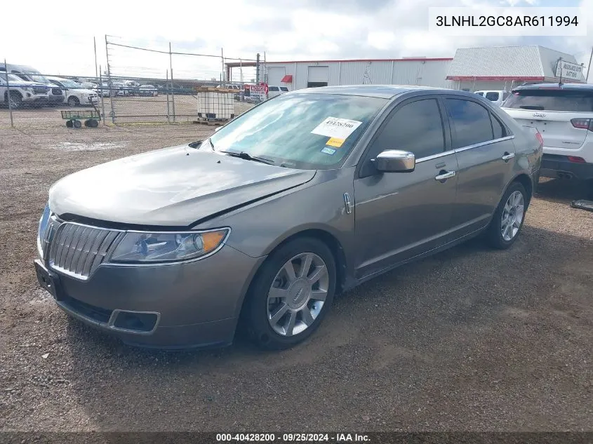 2010 Lincoln Mkz VIN: 3LNHL2GC8AR611994 Lot: 40428200