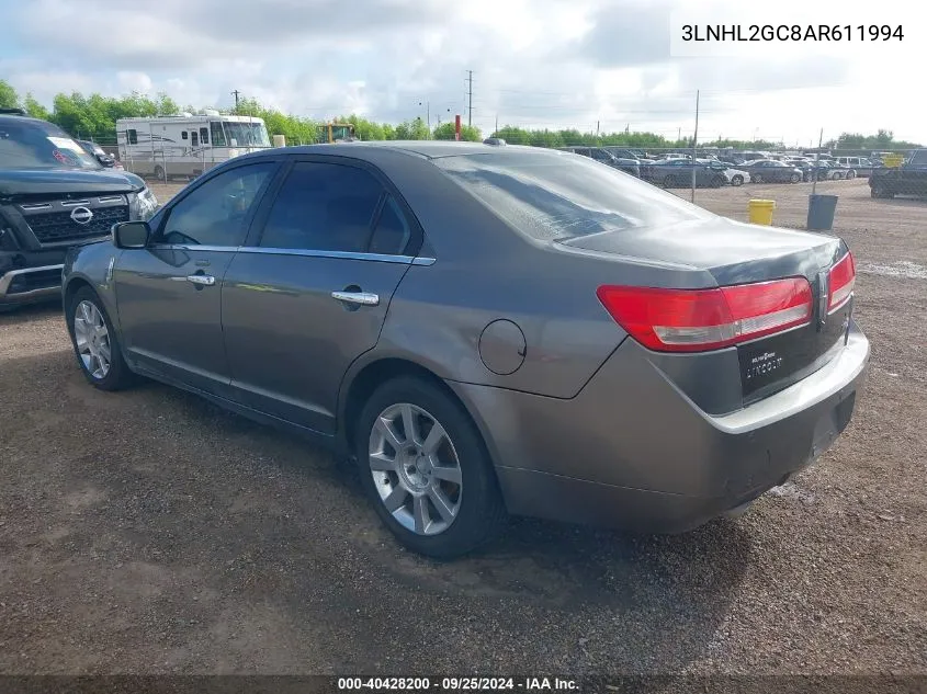 2010 Lincoln Mkz VIN: 3LNHL2GC8AR611994 Lot: 40428200