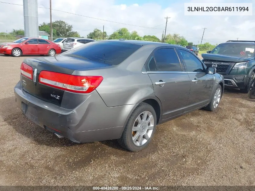 2010 Lincoln Mkz VIN: 3LNHL2GC8AR611994 Lot: 40428200