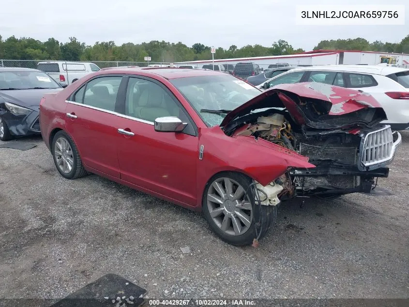 2010 Lincoln Mkz VIN: 3LNHL2JC0AR659756 Lot: 40429267