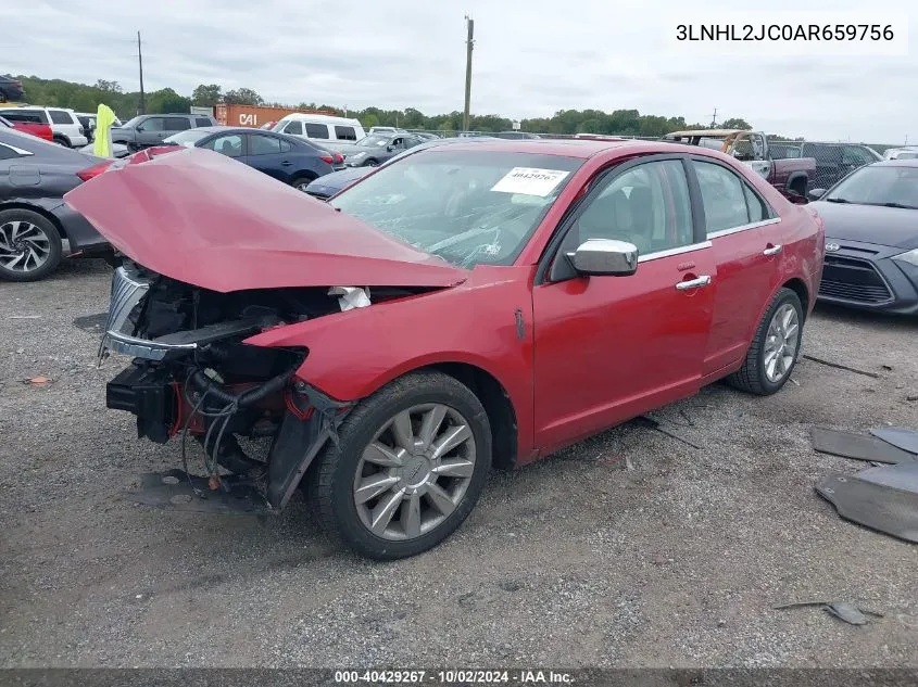 2010 Lincoln Mkz VIN: 3LNHL2JC0AR659756 Lot: 40429267