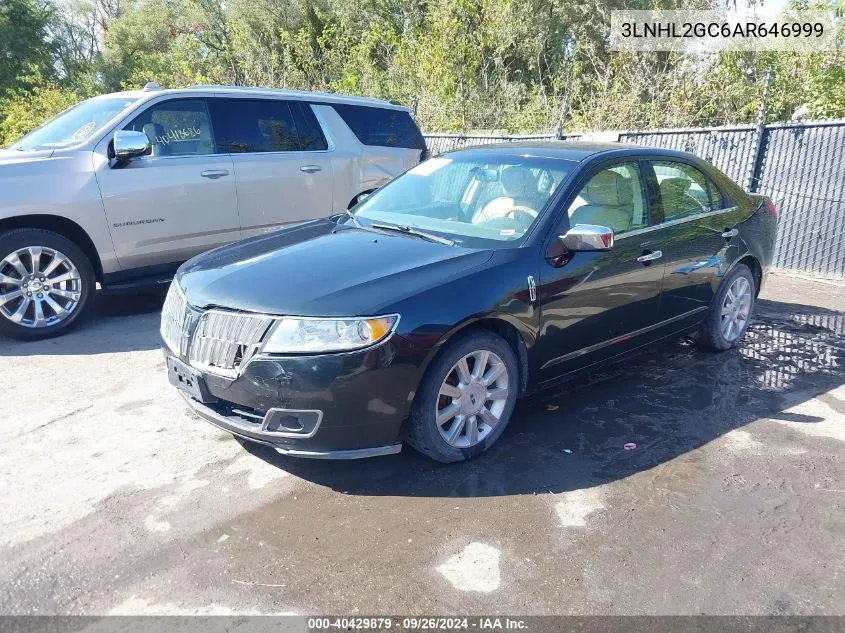 3LNHL2GC6AR646999 2010 Lincoln Mkz