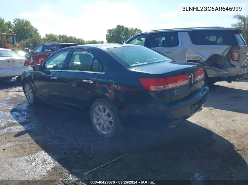 2010 Lincoln Mkz VIN: 3LNHL2GC6AR646999 Lot: 40429879