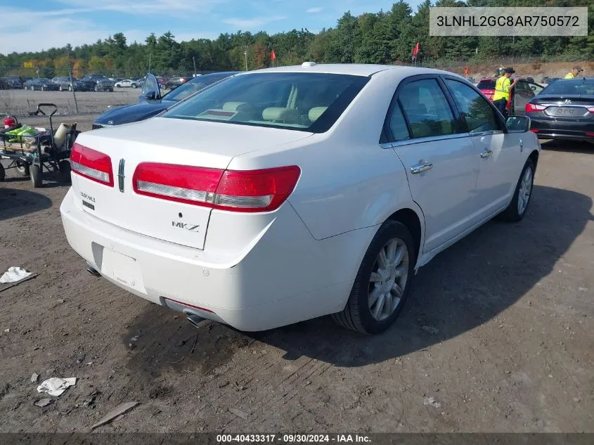 2010 Lincoln Mkz VIN: 3LNHL2GC8AR750572 Lot: 40433317