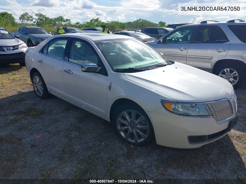 2010 Lincoln Mkz VIN: 3LNHL2GC0AR647050 Lot: 40507647