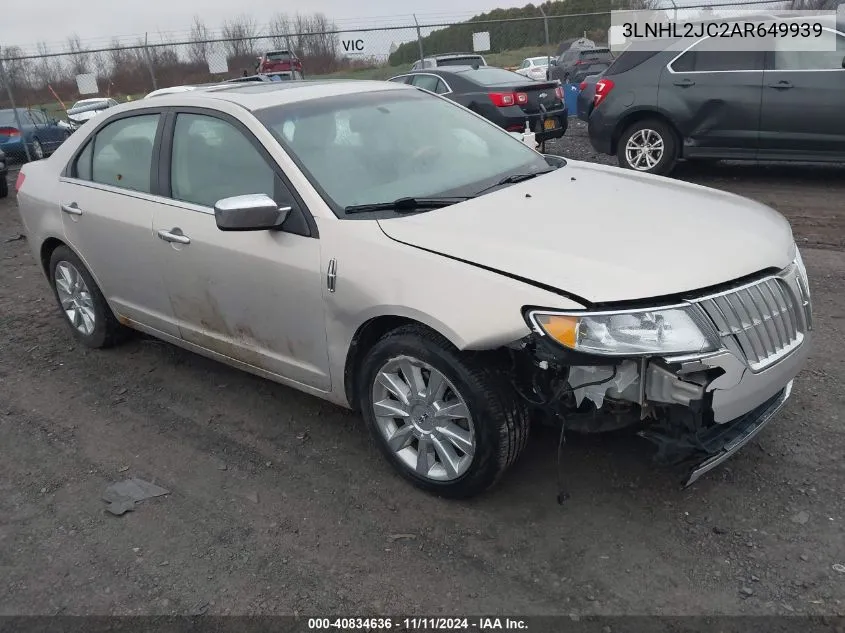 2010 Lincoln Mkz VIN: 3LNHL2JC2AR649939 Lot: 40834636