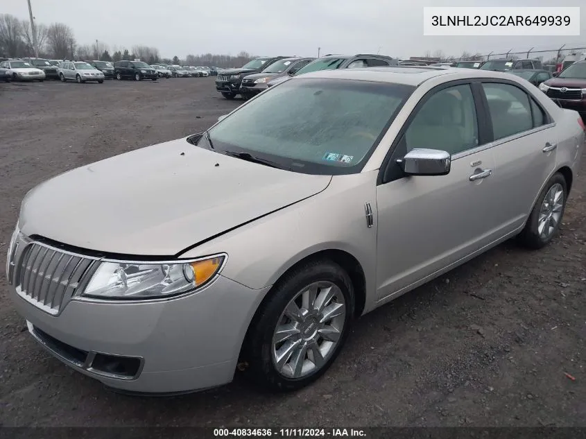 2010 Lincoln Mkz VIN: 3LNHL2JC2AR649939 Lot: 40834636