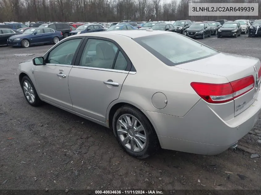 2010 Lincoln Mkz VIN: 3LNHL2JC2AR649939 Lot: 40834636