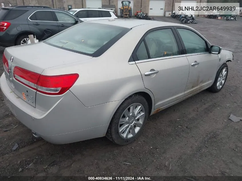 2010 Lincoln Mkz VIN: 3LNHL2JC2AR649939 Lot: 40834636