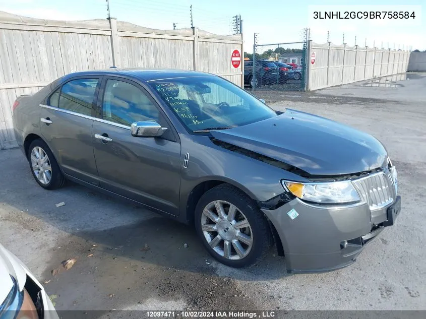 2011 Lincoln Mkz VIN: 3LNHL2GC9BR758584 Lot: 12097471