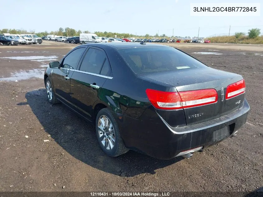 2011 Lincoln Mkz VIN: 3LNHL2GC4BR772845 Lot: 12110431