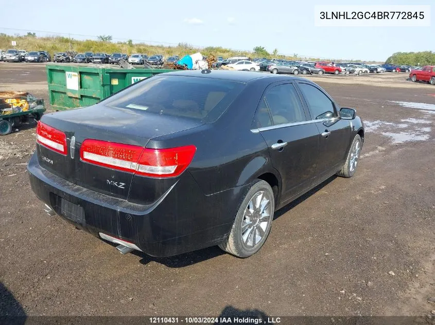 2011 Lincoln Mkz VIN: 3LNHL2GC4BR772845 Lot: 12110431