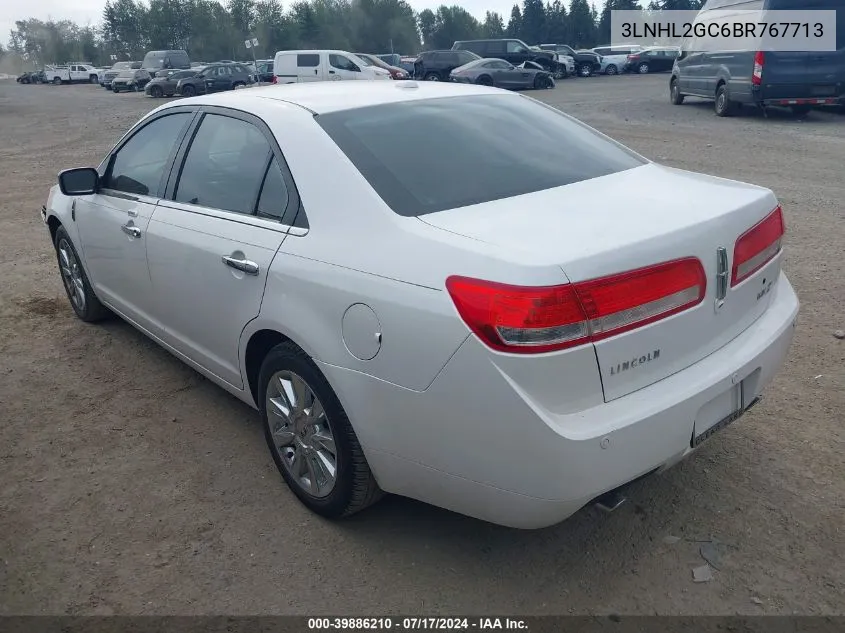 2011 Lincoln Mkz VIN: 3LNHL2GC6BR767713 Lot: 39886210