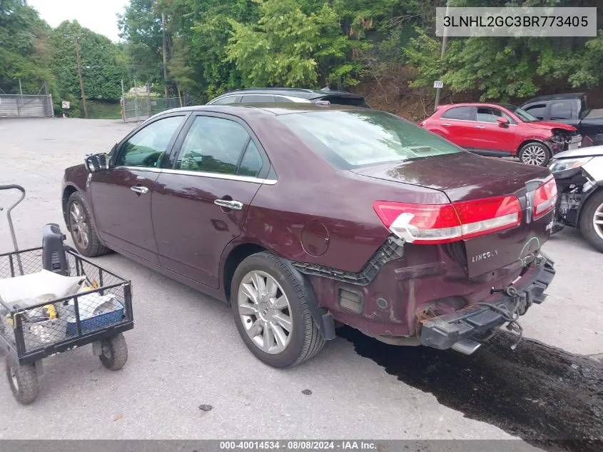 2011 Lincoln Mkz VIN: 3LNHL2GC3BR773405 Lot: 40014534