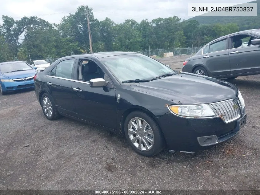 2011 Lincoln Mkz VIN: 3LNHL2JC4BR750837 Lot: 40075155