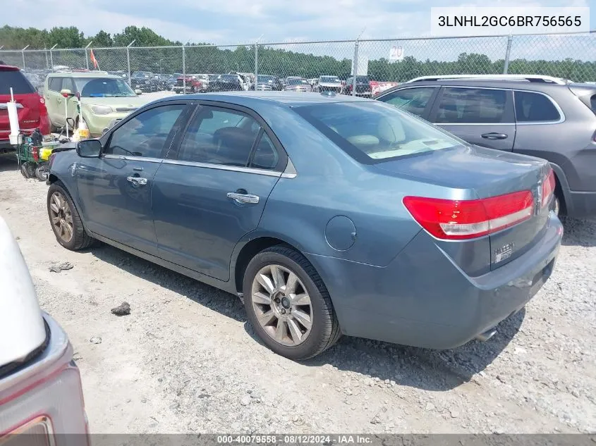 2011 Lincoln Mkz VIN: 3LNHL2GC6BR756565 Lot: 40079558