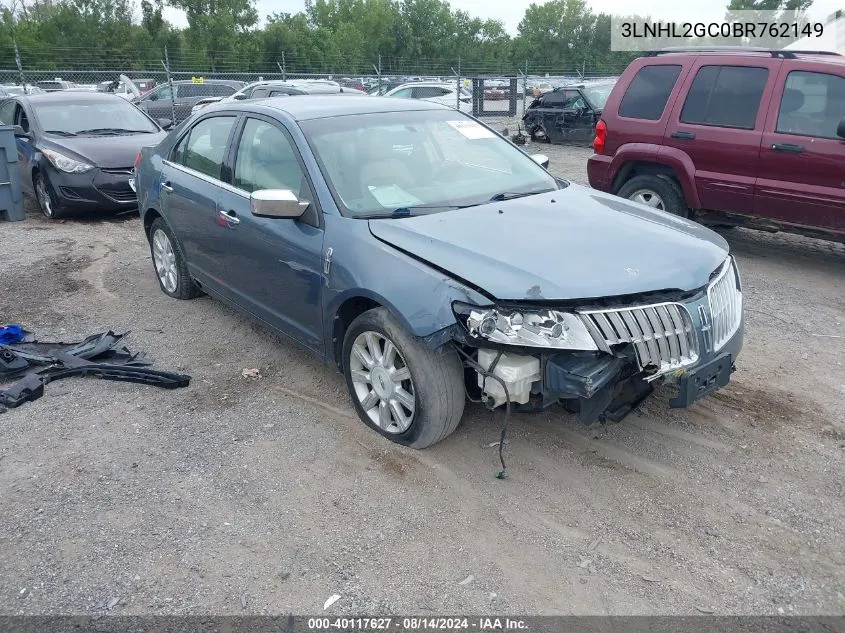 2011 Lincoln Mkz VIN: 3LNHL2GC0BR762149 Lot: 40117627