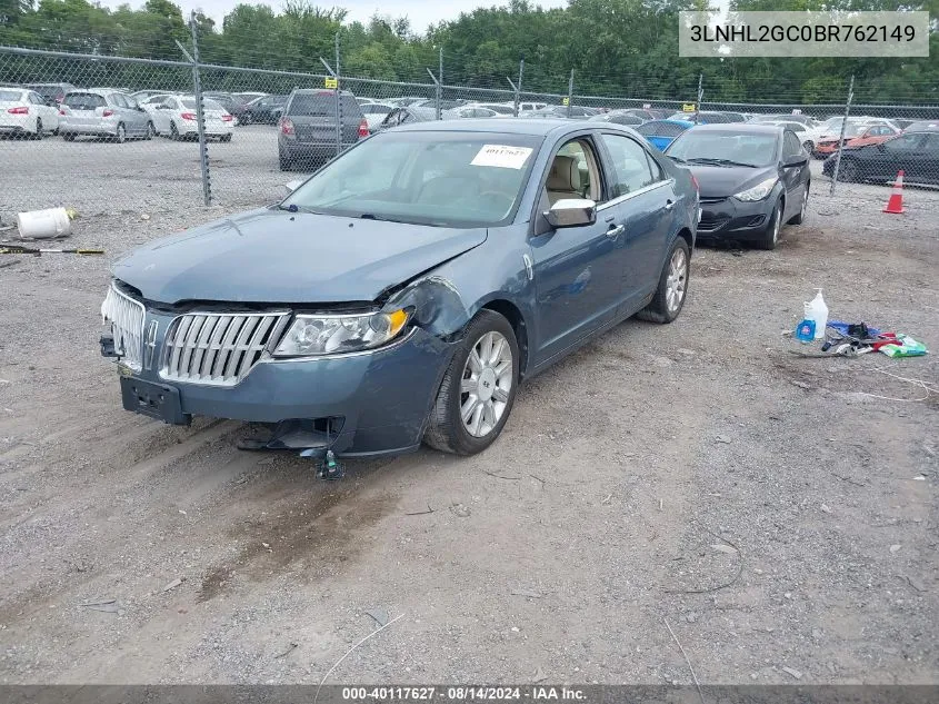 2011 Lincoln Mkz VIN: 3LNHL2GC0BR762149 Lot: 40117627