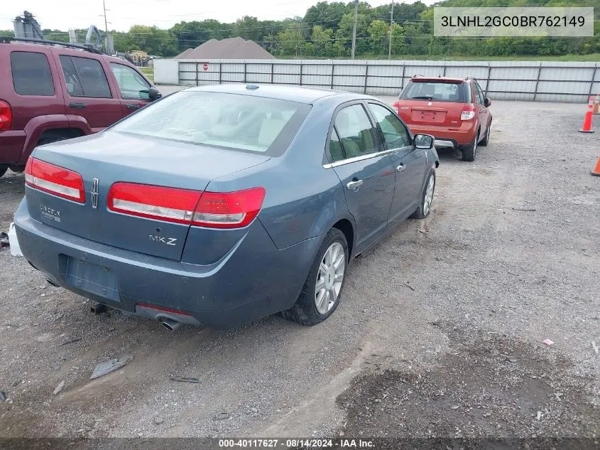 2011 Lincoln Mkz VIN: 3LNHL2GC0BR762149 Lot: 40117627