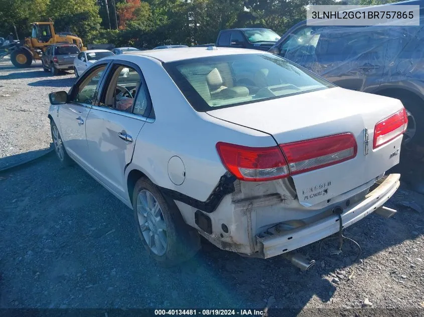 2011 Lincoln Mkz VIN: 3LNHL2GC1BR757865 Lot: 40134481