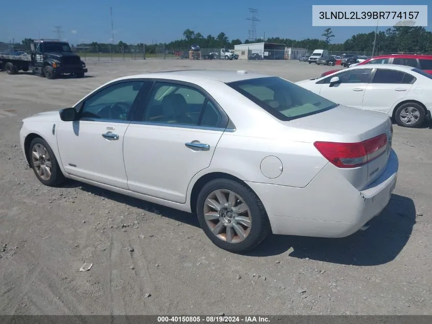 2011 Lincoln Mkz Hybrid VIN: 3LNDL2L39BR774157 Lot: 40150805