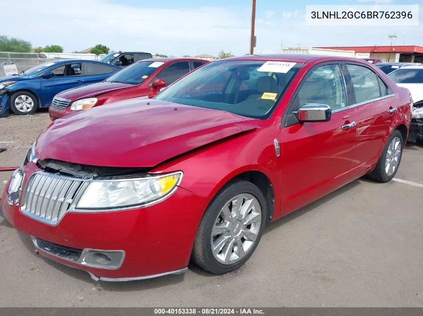 2011 Lincoln Mkz VIN: 3LNHL2GC6BR762396 Lot: 40153338