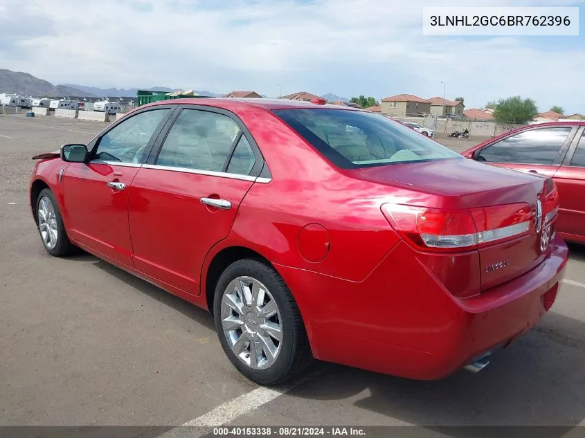 2011 Lincoln Mkz VIN: 3LNHL2GC6BR762396 Lot: 40153338