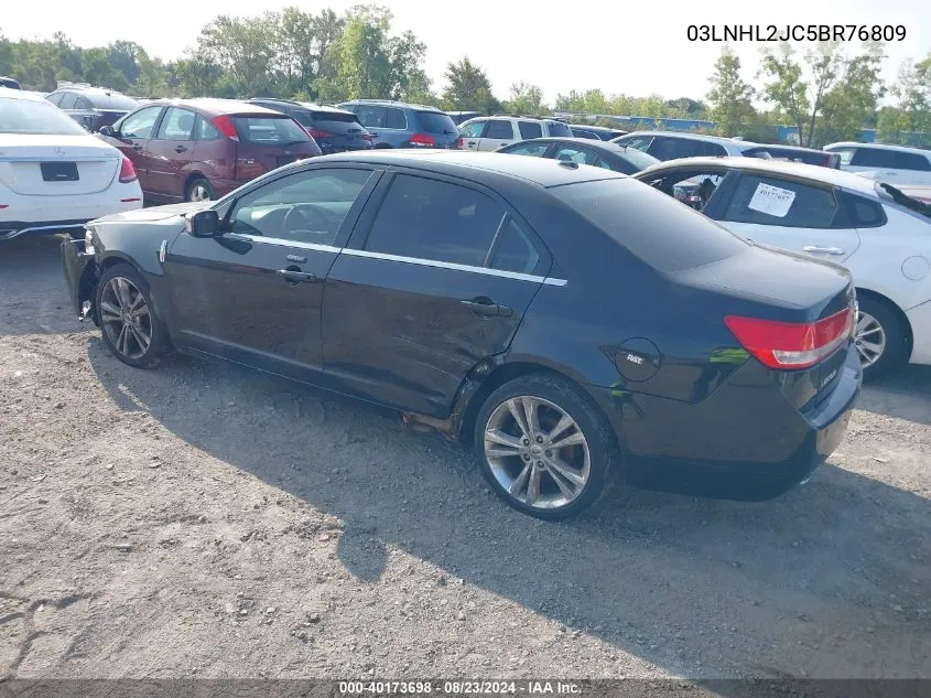 2011 Lincoln Mkz VIN: 03LNHL2JC5BR76809 Lot: 40173698