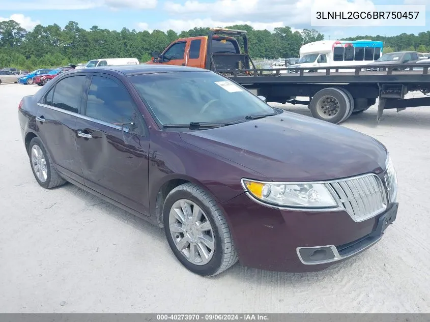 2011 Lincoln Mkz VIN: 3LNHL2GC6BR750457 Lot: 40273970