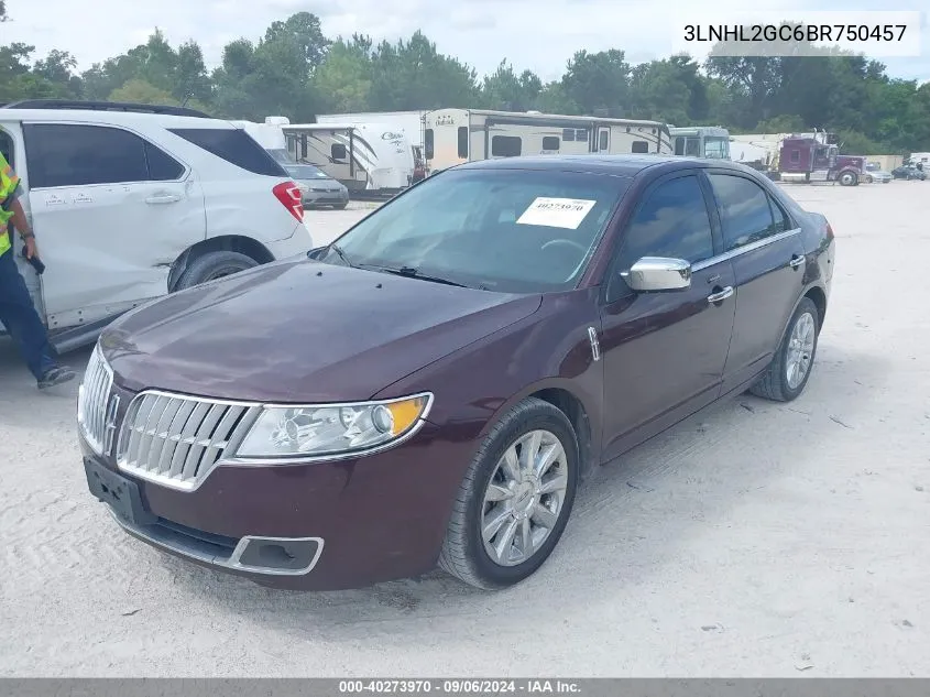 2011 Lincoln Mkz VIN: 3LNHL2GC6BR750457 Lot: 40273970