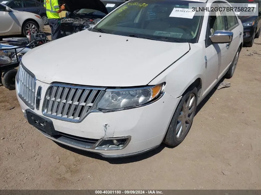 3LNHL2GC7BR758227 2011 Lincoln Mkz