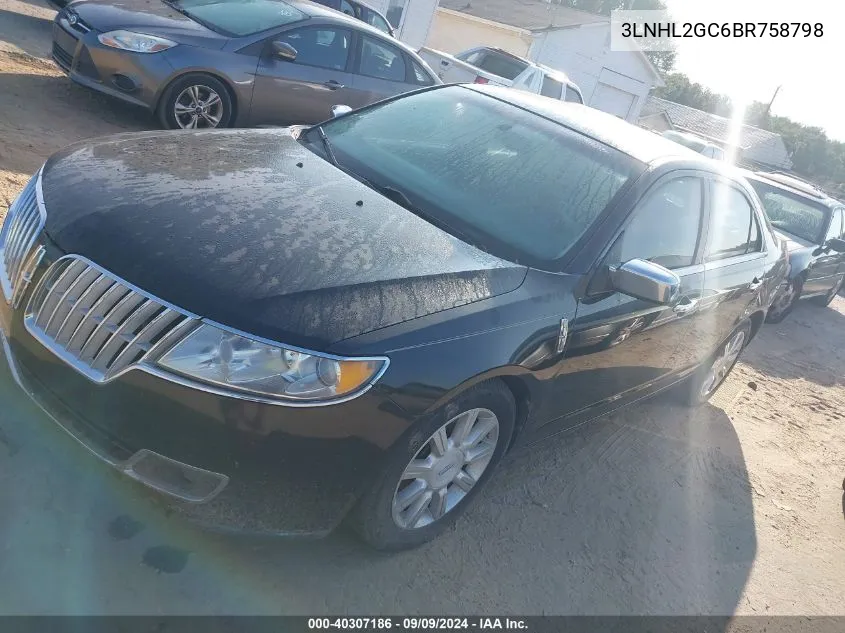 2011 Lincoln Mkz VIN: 3LNHL2GC6BR758798 Lot: 40307186