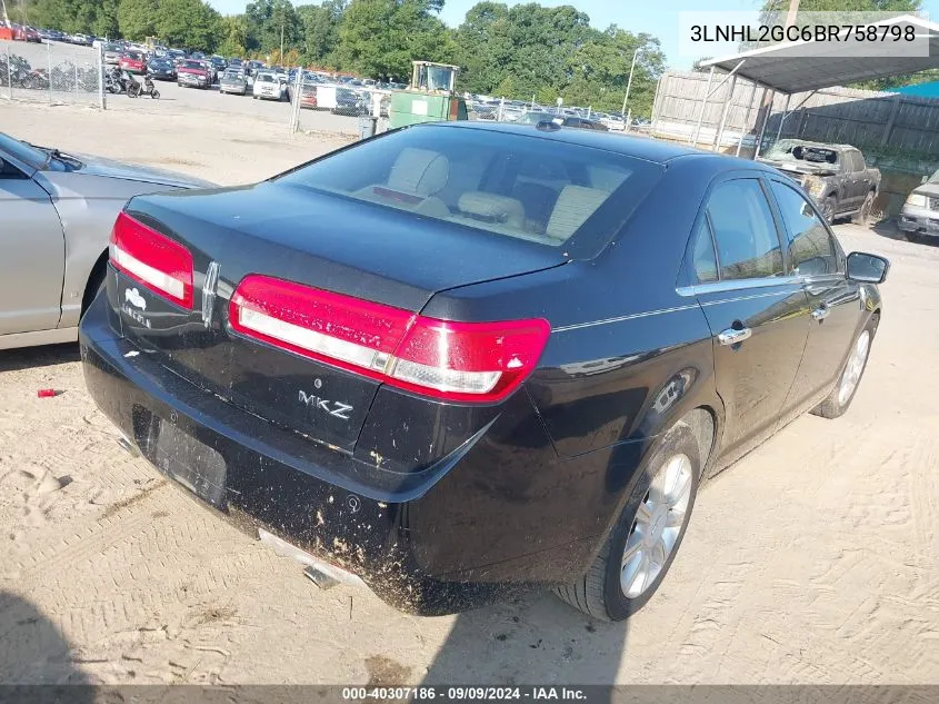 2011 Lincoln Mkz VIN: 3LNHL2GC6BR758798 Lot: 40307186