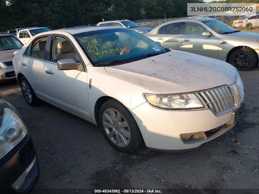 2011 Lincoln Mkz VIN: 3LNHL2GC0BR752060 Lot: 40343982