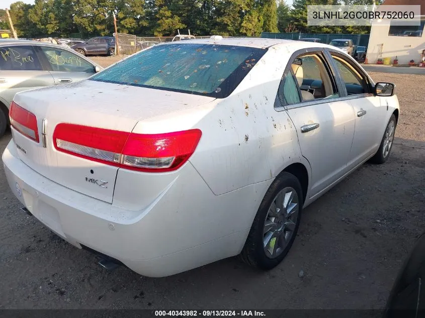 2011 Lincoln Mkz VIN: 3LNHL2GC0BR752060 Lot: 40343982