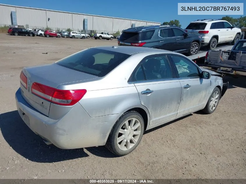 2011 Lincoln Mkz VIN: 3LNHL2GC7BR767493 Lot: 40353025