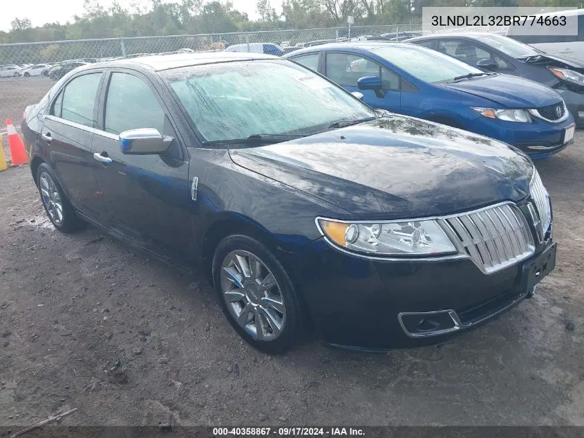 2011 Lincoln Mkz Hybrid VIN: 3LNDL2L32BR774663 Lot: 40358867