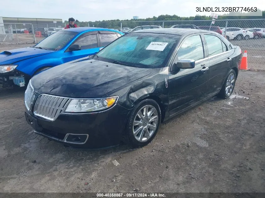 3LNDL2L32BR774663 2011 Lincoln Mkz Hybrid