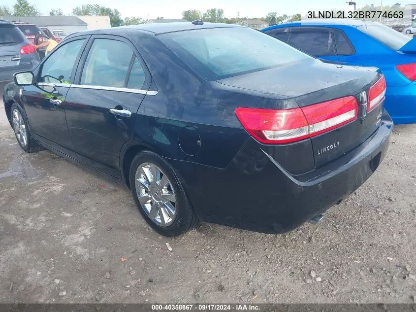 3LNDL2L32BR774663 2011 Lincoln Mkz Hybrid