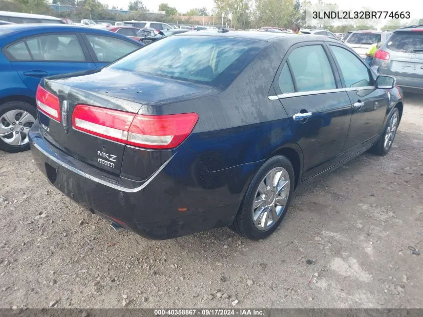 3LNDL2L32BR774663 2011 Lincoln Mkz Hybrid