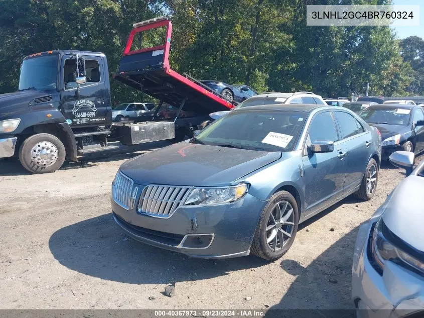 2011 Lincoln Mkz VIN: 3LNHL2GC4BR760324 Lot: 40367973