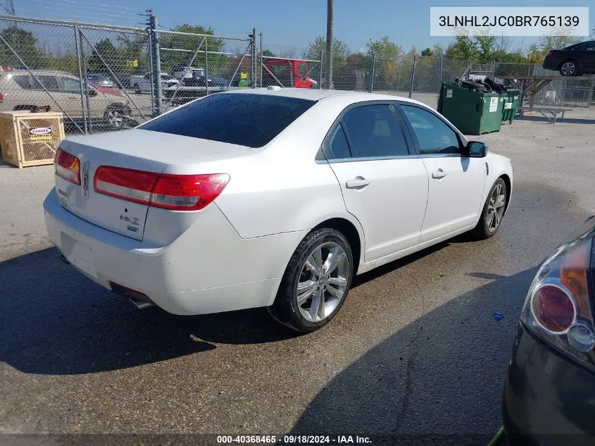 2011 Lincoln Mkz VIN: 3LNHL2JC0BR765139 Lot: 40368465