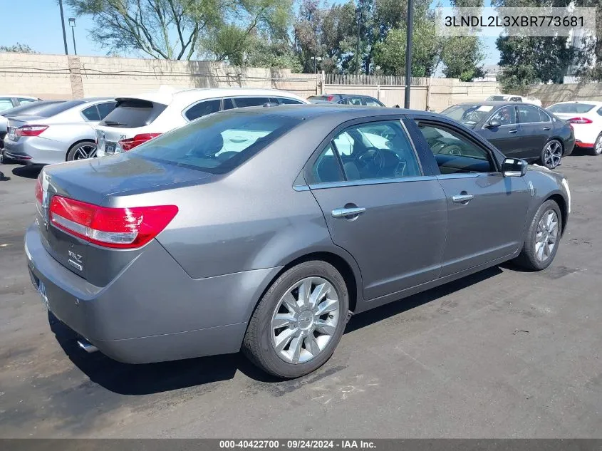 2011 Lincoln Mkz Hybrid VIN: 3LNDL2L3XBR773681 Lot: 40422700