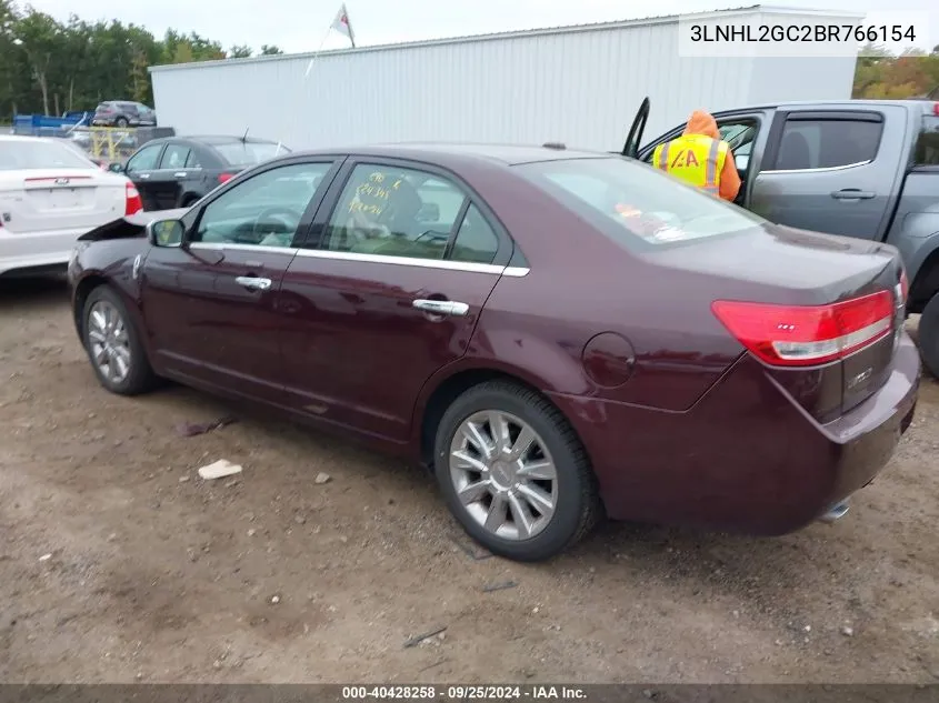 2011 Lincoln Mkz VIN: 3LNHL2GC2BR766154 Lot: 40428258