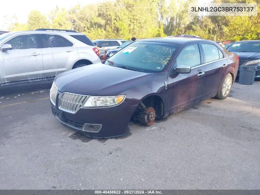 2011 Lincoln Mkz VIN: 3LNHL2GC3BR753137 Lot: 40458622