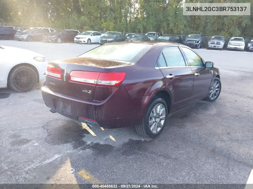 2011 Lincoln Mkz VIN: 3LNHL2GC3BR753137 Lot: 40458622